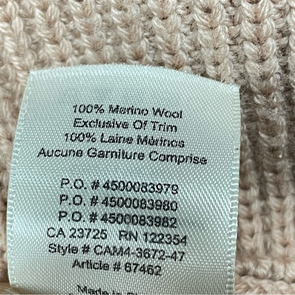 Aritzia Wilfred Darcey Cardigan Merino Wool Oversized Light Pink - Picture 13 of 13